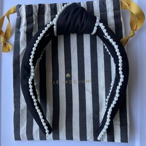 NWOT Lele Sadoughi Beaded Edge Knotted Headband